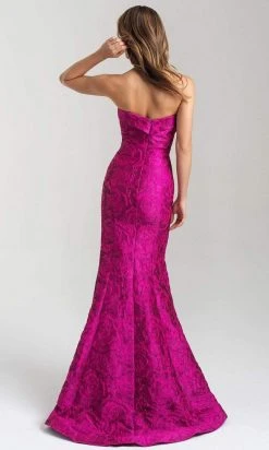 Madison James - 20-315 Floral Brocade Strapless Mermaid Dress