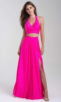 Formal Gowns Madison James - 20-318 Two Piece Halter Jersey A-line Dress 10 Formal Gowns Madison James - 20-318 Two Piece Halter Jersey A-line Dress