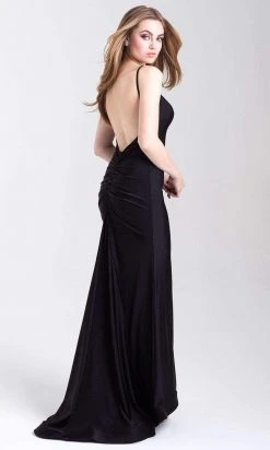 Formal Gowns Madison James - 20-319 Illusion Plunging Neck Sleeveless Mermaid Gown