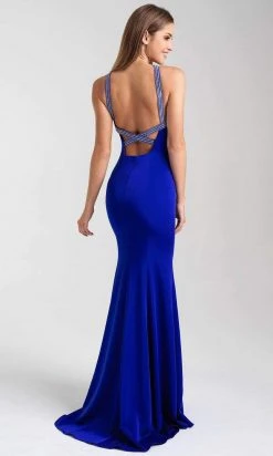 Formal Gowns Madison James - 20-324 Halter Evening Dress With Slit