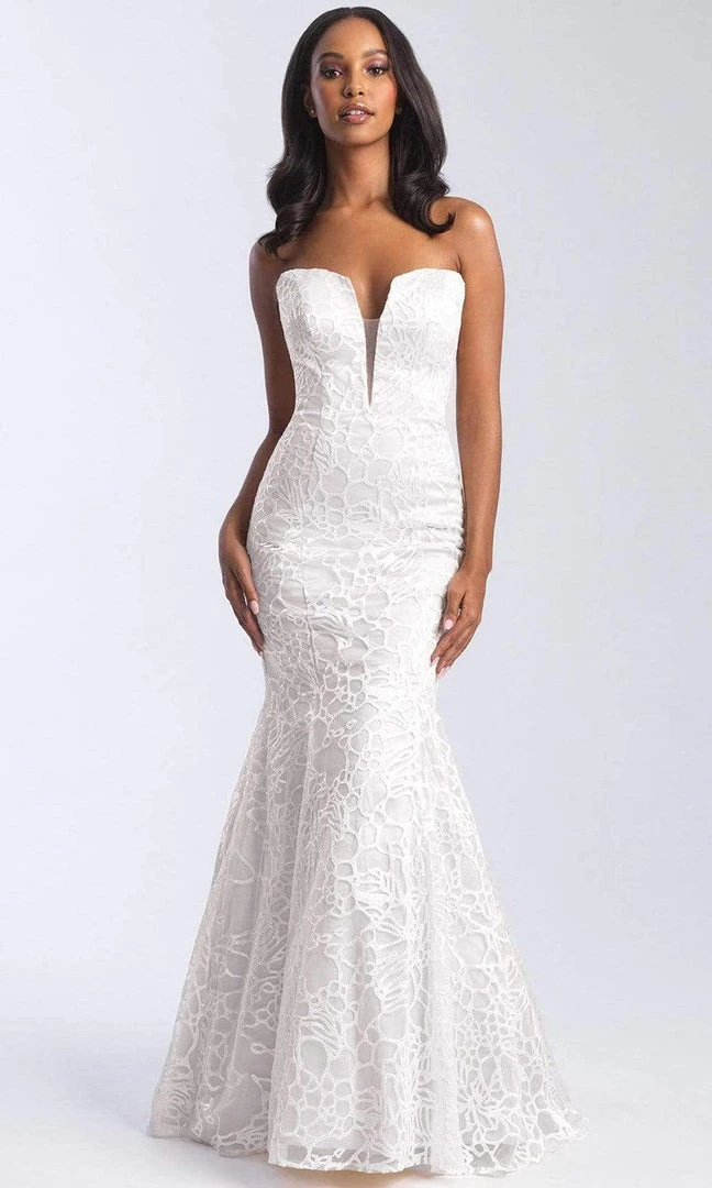 Madison James - 20-329 Plunging Sweetheart Lace Openwork Gown Formal Gowns 6 Madison James - 20-329 Plunging Sweetheart Lace Openwork Gown Formal Gowns
