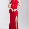 Formal Gowns Madison James - 20-339 Glitter Jersey Halter Sheath Dress