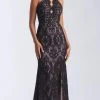 Formal Gowns Madison James - 20-340 Stretch Lace Halter Sheath Dress
