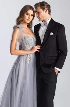 Formal Gowns Madison James - 20-343 Embroidered Sweetheart Tulle A-line Gown