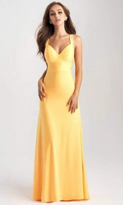 Formal Gowns Madison James - 20-347 Plunging V-neck Sheath Dress 9 Formal Gowns Madison James - 20-347 Plunging V-neck Sheath Dress