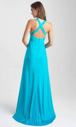 Formal Gowns Madison James - 20-347 Plunging V-neck Sheath Dress 8 Formal Gowns Madison James - 20-347 Plunging V-neck Sheath Dress