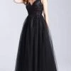 Madison James - 20-354 Sequined V-neck Tulle A-line Gown 1 Madison James - 20-354 Sequined V-neck Tulle A-line Gown
