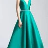 Madison James - 20-357 Sleeveless Deep V Neck And Back A-Line Gown Formal Gowns 1 Madison James - 20-357 Sleeveless Deep V Neck And Back A-Line Gown Formal Gowns