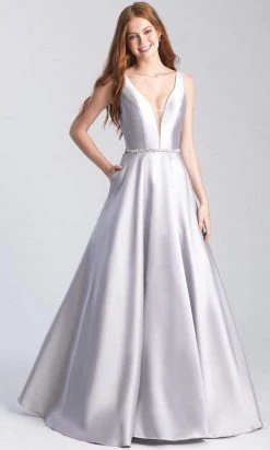 Madison James - 20-357 Sleeveless Deep V Neck And Back A-Line Gown Formal Gowns 13 Madison James - 20-357 Sleeveless Deep V Neck And Back A-Line Gown Formal Gowns