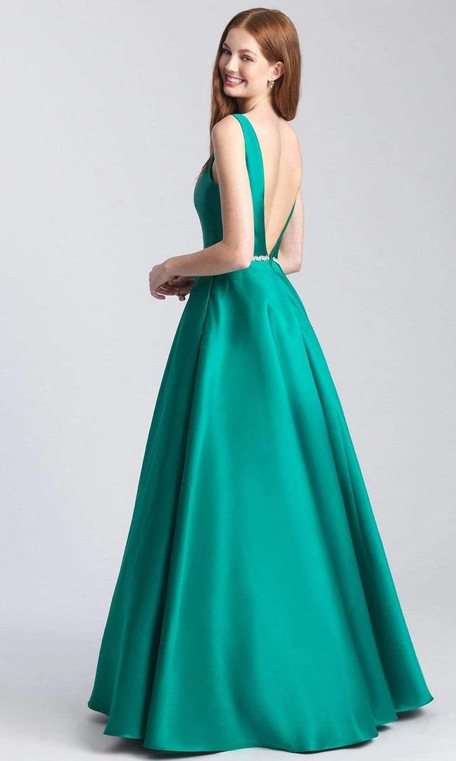 Madison James - 20-357 Sleeveless Deep V Neck And Back A-Line Gown Formal Gowns 4 Madison James - 20-357 Sleeveless Deep V Neck And Back A-Line Gown Formal Gowns