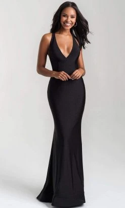 Madison James - 20-358 Crisscross Strappy Back Fitted Jersey Gown 12 Madison James - 20-358 Crisscross Strappy Back Fitted Jersey Gown
