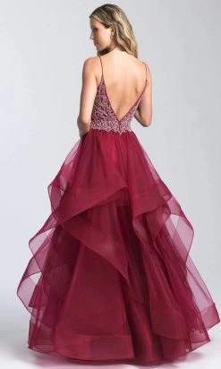Formal Gowns Madison James - 20-365 Beaded Deep V-neck Tulle A-line Gown