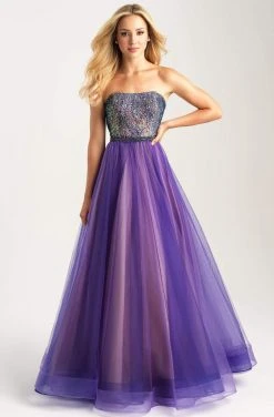 Madison James - 20-394 Semi-Sweetheart Sequin A-Line Dress