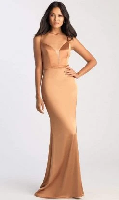 Madison James - 20-395 Plunging Sweetheart Satin Mermaid Gown Formal Gowns