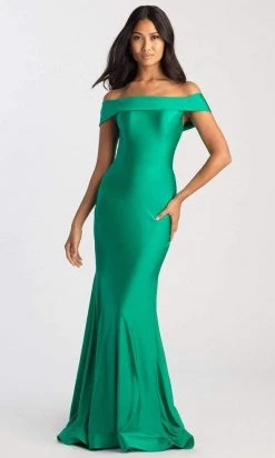 Madison James - 20-397 Off-Shoulder Jersey Trumpet Dress Formal Gowns
