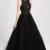 Madison James - Beaded Bodice Tulle Ballgown 19-119 - 1 Pc Black In Size 02 Available 2 Madison James - Beaded Bodice Tulle Ballgown 19-119 - 1 Pc Black In Size 02 Available