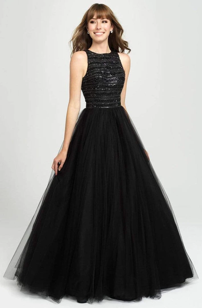 Madison James - Beaded Bodice Tulle Ballgown 19-119 - 1 Pc Black In Size 02 Available 3 Madison James - Beaded Bodice Tulle Ballgown 19-119 - 1 Pc Black In Size 02 Available