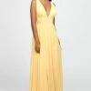 Madison James - Plunging Neck Empire Waist Chiffon A-Line Gown 19-193 - 1 Pc Yellow In Size 12 Available Formal Gowns 2 Madison James - Plunging Neck Empire Waist Chiffon A-Line Gown 19-193 - 1 Pc Yellow In Size 12 Available Formal Gowns