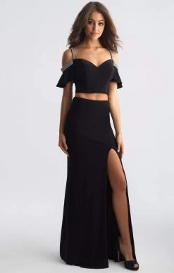 Formal Gowns Madison James Two Piece Off-Shoulder Evening Gown