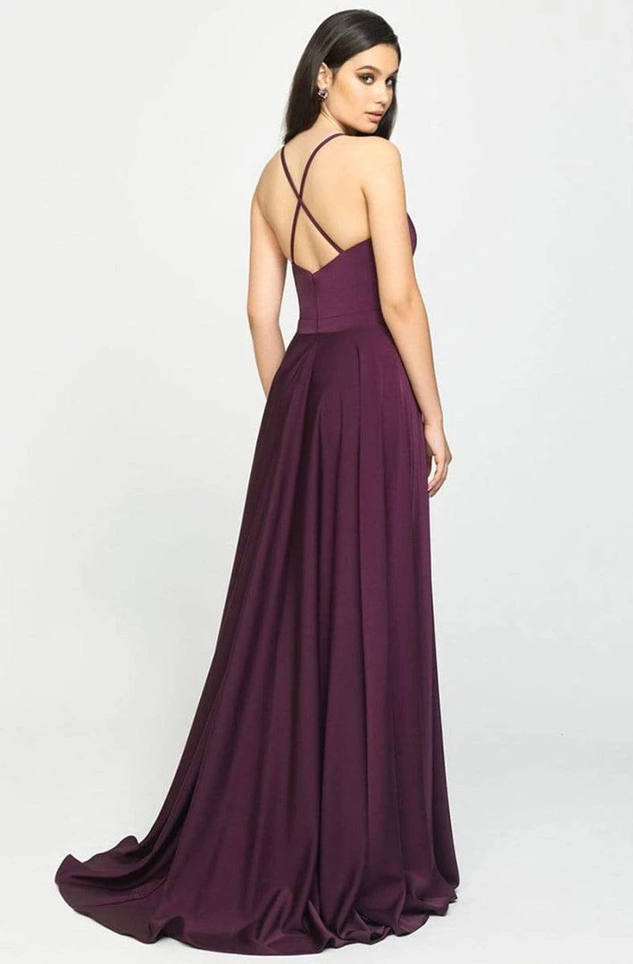 Madison James - V-Neck Sleeveless Stretch Satin A-Line Gown 19-178 - 1 Pc Purple In Size 24 Available Formal Gowns 4 Madison James - V-Neck Sleeveless Stretch Satin A-Line Gown 19-178 - 1 Pc Purple In Size 24 Available Formal Gowns