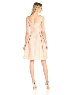 Cocktail Dresses Maggy London - G2492M Metallic Jacquard A-Line Dress