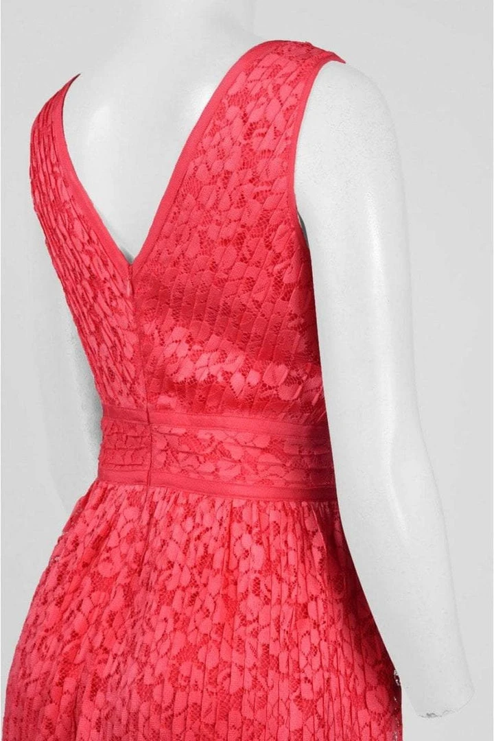 Cocktail Dresses Maggy London - G2521M Pleated Floral Lace Dress 5 Cocktail Dresses Maggy London - G2521M Pleated Floral Lace Dress