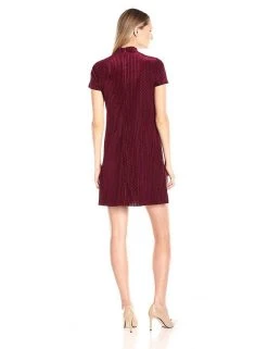 Maggy London - G2610M High Neck Suede Dress Cocktail Dresses 6 Maggy London - G2610M High Neck Suede Dress Cocktail Dresses