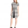 Maggy London - G2627M Aztec Stripe Short Sleeve A-Line Dress