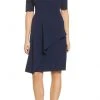 Cocktail Dresses Maggy London - G3278M Elbow Sleeve Ruffle Wrap Sheath Dress