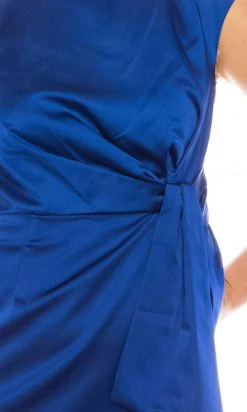 Cocktail Dresses Maggy London - G3939M Cap Sleeve Cascade Bow Accented Sheath Dress