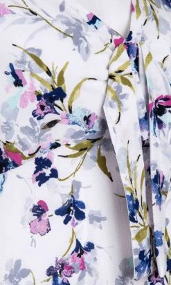 Maggy London - G4059M Flutter Sleeve Floral Print Wrap Skirt Dress 11 Maggy London - G4059M Flutter Sleeve Floral Print Wrap Skirt Dress