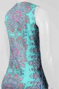 Maggy London - T2648MNR Medallion Print Cotton Dress