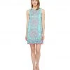 Maggy London - T2648MNR Medallion Print Cotton Dress 2 Maggy London - T2648MNR Medallion Print Cotton Dress