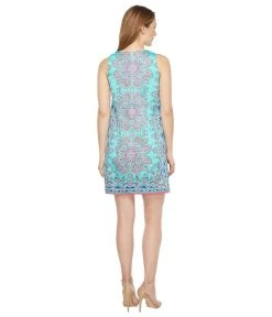 Maggy London - T2648MNR Medallion Print Cotton Dress