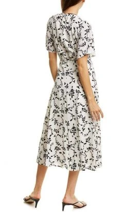 Maison Tara - 91062M Floral Print Buttoned A-Line Dress Cocktail Dresses 9 Maison Tara - 91062M Floral Print Buttoned A-Line Dress Cocktail Dresses