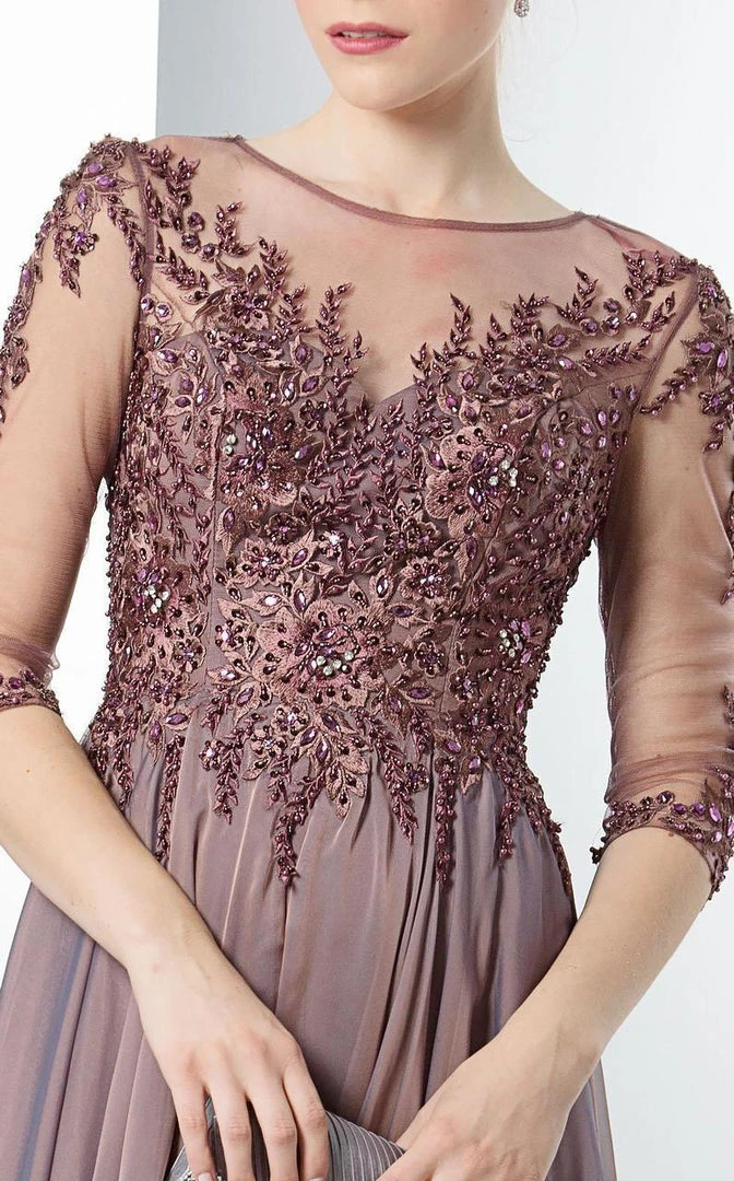 Marsoni By Colors Bedazzled Illusion Bateau A-line Dress M102 - 3 Pc Navy And Cappuccino In Sizes 8 And 22 Available 5 Marsoni By Colors Bedazzled Illusion Bateau A-line Dress M102 - 3 Pc Navy And Cappuccino In Sizes 8 And 22 Available