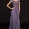 Marsoni By Colors Embellished Off-Shoulder A-line Dress M213 - 1 Pc Lavender In Size 18 Available