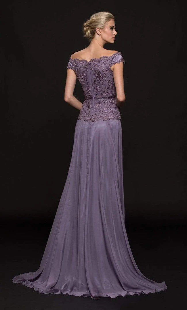 Marsoni By Colors Embellished Off-Shoulder A-line Dress M213 - 1 Pc Lavender In Size 18 Available 4 Marsoni By Colors Embellished Off-Shoulder A-line Dress M213 - 1 Pc Lavender In Size 18 Available