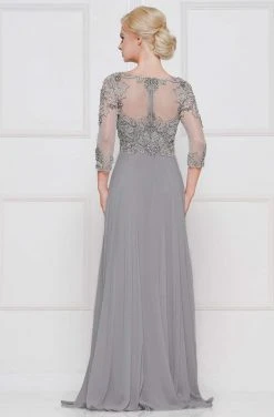 Formal Gowns Marsoni By Colors - M189 Chiffon Scoop Neck A-Line Dress
