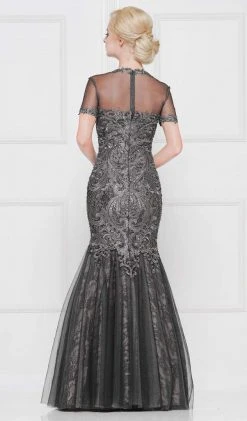 Marsoni By Colors - M259 Embroidered Sweetheart Trumpet Gown