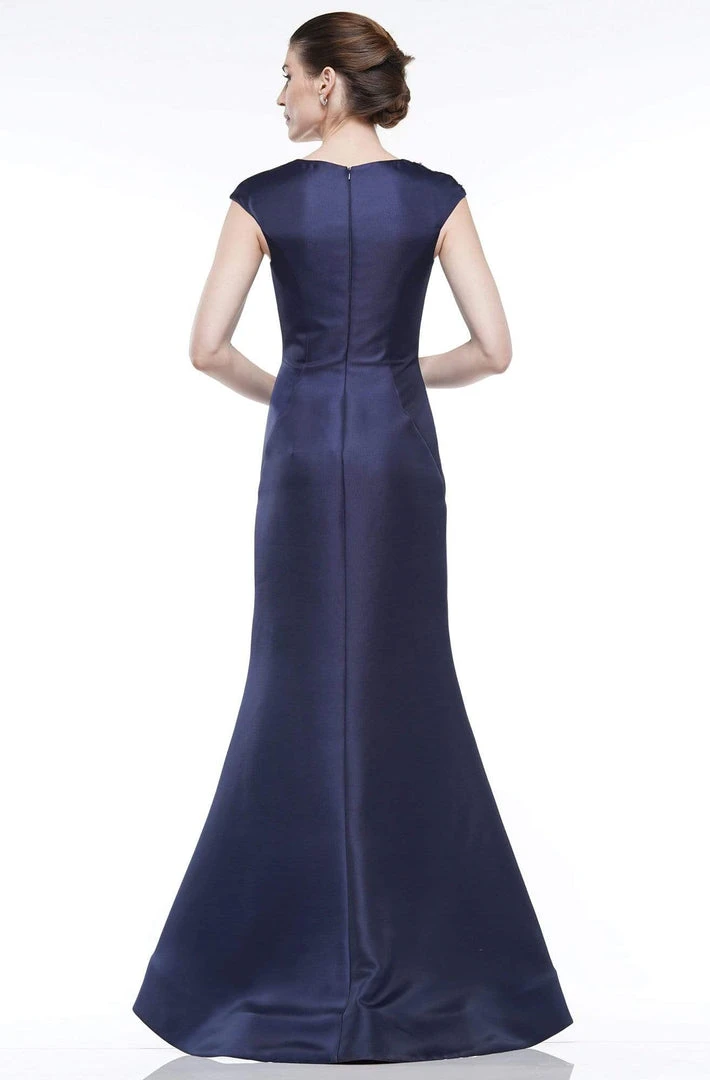 Marsoni By Colors - MV1007 Embroidered Plunging V-neck Mermaid Dress Formal Gowns 4 Marsoni By Colors - MV1007 Embroidered Plunging V-neck Mermaid Dress Formal Gowns