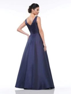 Marsoni By Colors - MV1009 Sleeveless V-Neck Long Satin Gown 13 Marsoni By Colors - MV1009 Sleeveless V-Neck Long Satin Gown