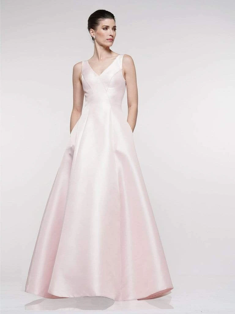 Marsoni By Colors - MV1009 Sleeveless V-Neck Long Satin Gown 5 Marsoni By Colors - MV1009 Sleeveless V-Neck Long Satin Gown