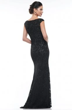Formal Gowns Marsoni By Colors - MV1019 Cap Sleeve Beaded Lace Sheath Gown