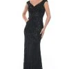 Formal Gowns Marsoni By Colors - MV1019 Cap Sleeve Beaded Lace Sheath Gown 1 Formal Gowns Marsoni By Colors - MV1019 Cap Sleeve Beaded Lace Sheath Gown
