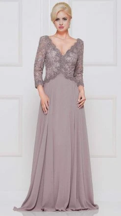 Formal Gowns Marsoni By Colors - Quarter Sleeve Scalloped Lace Gown M225 - 1 Pc Wine In Size 4 Available 8 Formal Gowns Marsoni By Colors - Quarter Sleeve Scalloped Lace Gown M225 - 1 Pc Wine In Size 4 Available