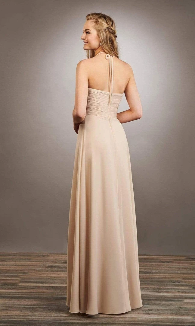 Mary's Bridal - Halter Neck Chiffon Sheath Dress MB7057 - 1 Pc Champagne In Size 8 Available 4 Mary's Bridal - Halter Neck Chiffon Sheath Dress MB7057 - 1 Pc Champagne In Size 8 Available