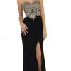 Formal Gowns May Queen - Appliqued Prom Gown With Slit 1 Formal Gowns May Queen - Appliqued Prom Gown With Slit