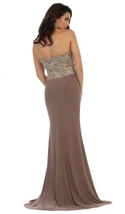Formal Gowns May Queen - Appliqued Prom Gown With Slit 21 Formal Gowns May Queen - Appliqued Prom Gown With Slit