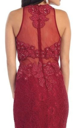 Formal Gowns May Queen - Bead Embellished Sheer Evening Gown 16 Formal Gowns May Queen - Bead Embellished Sheer Evening Gown